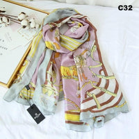 Women Silk Scarf Designer Plaid Summer Beach Shawls and Foulard Wrap Scarves Female Pure Silk Beach Stole