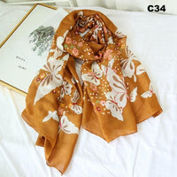 Women Silk Scarf Designer Plaid Summer Beach Shawls and Foulard Wrap Scarves Female Pure Silk Beach Stole