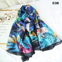 Women Silk Scarf Designer Plaid Summer Beach Shawls and Foulard Wrap Scarves Female Pure Silk Beach Stole