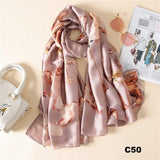Women Silk Scarf Designer Plaid Summer Beach Shawls and Foulard Wrap Scarves Female Pure Silk Beach Stole