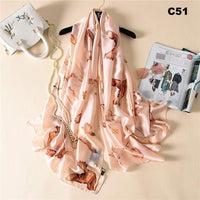 Women Silk Scarf Designer Plaid Summer Beach Shawls and Foulard Wrap Scarves Female Pure Silk Beach Stole
