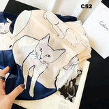 Women Silk Scarf Designer Plaid Summer Beach Shawls and Foulard Wrap Scarves Female Pure Silk Beach Stole