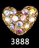 10PCSNail Jewelry Crystal Crown/Heart Gold& Silver Alloy Manicure Tips Clear  AB Crystals Rhinestones For 3D Nail Art Decoration