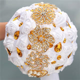 8 styles new white wedding bride holding flowers artificial bouquet ribbon rhinestone pearl bouquet decoration bride groom dance