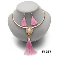 Nigerian Wedding Bridal Jewelry Sets Crystal Tassel Necklace & Pendant Women Statement Collar Water Drop Jewelry Sets