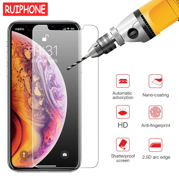 9H Tempered Glass For iPhone XS Max XR X 5c 5s 5se 4 4s Tough Protection Screen Protector Guard Film For iPhone X 10 6s 7 8 plus