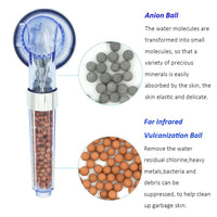 3 Function Adjustable Jetting Shower Head Bathroom High Pressure Water Handheld Saving Anion Filter SPA Shower Heads