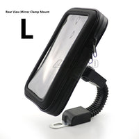 Motorcycle Handlebar Phone Holder Zipper Pocket Waterproof PU Leather Accessories Dual Screw for Harley Kawasaki Touring Cruiser
