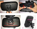 Motorcycle Handlebar Phone Holder Zipper Pocket Waterproof PU Leather Accessories Dual Screw for Harley Kawasaki Touring Cruiser