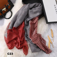 Digital Print Silk Scarf Women Florals Wraps Shawls and Scarf 180cm*90cm