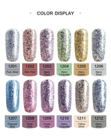 Platinum Gel nail polish Super Shiny Effect Nail Gel Perfect Soak off UV&LED nail color foil chorme Gel Polish