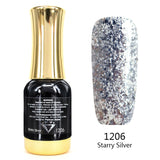 Platinum Gel nail polish Super Shiny Effect Nail Gel Perfect Soak off UV&LED nail color foil chorme Gel Polish