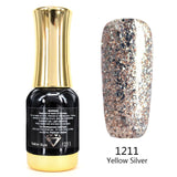 Platinum Gel nail polish Super Shiny Effect Nail Gel Perfect Soak off UV&LED nail color foil chorme Gel Polish