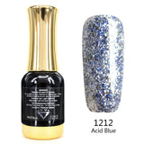 Platinum Gel nail polish Super Shiny Effect Nail Gel Perfect Soak off UV&LED nail color foil chorme Gel Polish