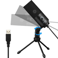 Metal USB Condenser Recording Microphone For Laptop MAC Or Windows Cardioid Studio Recording Vocals  Voice Over, YouTube