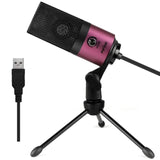 Metal USB Condenser Recording Microphone For Laptop MAC Or Windows Cardioid Studio Recording Vocals  Voice Over, YouTube