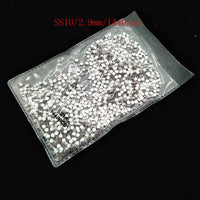 1440pcs Flatback Nail Crystals Rhinestones for Nails 3D Nail Art Decorations SS3-SS12 DIY Glass Gems Stones AB Clear Rose Gold