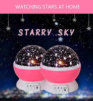 Romantic Starry Sky LED Night Light Projector Battery USB Night Light Creative Birthday Toys For Children