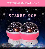 Romantic Starry Sky LED Night Light Projector Battery USB Night Light Creative Birthday Toys For Children
