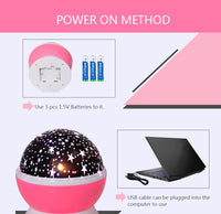 Romantic Starry Sky LED Night Light Projector Battery USB Night Light Creative Birthday Toys For Children