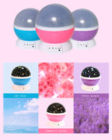 Romantic Starry Sky LED Night Light Projector Battery USB Night Light Creative Birthday Toys For Children