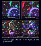 Romantic Starry Sky LED Night Light Projector Battery USB Night Light Creative Birthday Toys For Children