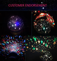 Romantic Starry Sky LED Night Light Projector Battery USB Night Light Creative Birthday Toys For Children