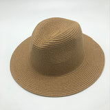 Summer unisex sun hat casual vacation Panama straw hat women wide brim Beach jazz men hats Foldable Chapeau