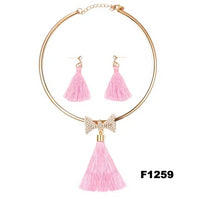 Nigerian Wedding Bridal Jewelry Sets Crystal Tassel Necklace & Pendant Women Statement Collar Water Drop Jewelry Sets