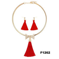 Nigerian Wedding Bridal Jewelry Sets Crystal Tassel Necklace & Pendant Women Statement Collar Water Drop Jewelry Sets
