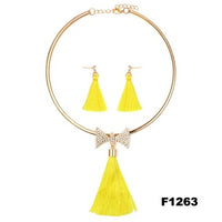Nigerian Wedding Bridal Jewelry Sets Crystal Tassel Necklace & Pendant Women Statement Collar Water Drop Jewelry Sets