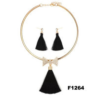 Nigerian Wedding Bridal Jewelry Sets Crystal Tassel Necklace & Pendant Women Statement Collar Water Drop Jewelry Sets