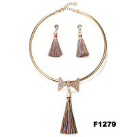 Nigerian Wedding Bridal Jewelry Sets Crystal Tassel Necklace & Pendant Women Statement Collar Water Drop Jewelry Sets