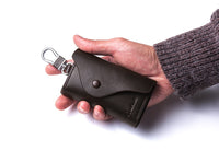 Men's Car Keys Wallets Genuine Cowhide Leather Male Key Holder Organizer Housekeeper Keychain Purse Key Ring Bag Keys Case Pouch